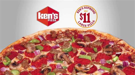 Ken's pizza - Pepperoni, sausage, green pepper, onion and mushroom. Ken's Favorite - Speciality Pizzas $7.99. Pepperoni, sausage and mushroom. Pepperoni - Price Pleaser Pizzas $8.29. Cheeseburger - Speciality Pizzas $7.99. Mustard, hamburger, onion, pickle and tomato. Work Pizza - Medium $13.39.